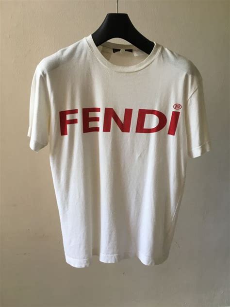 vintage fendi spellout t shirt|Fendi Vintage Fendi Spellout Design T.